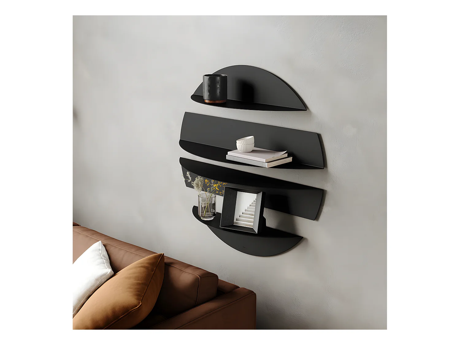 Mensole galleggianti decorative in metallo Solis