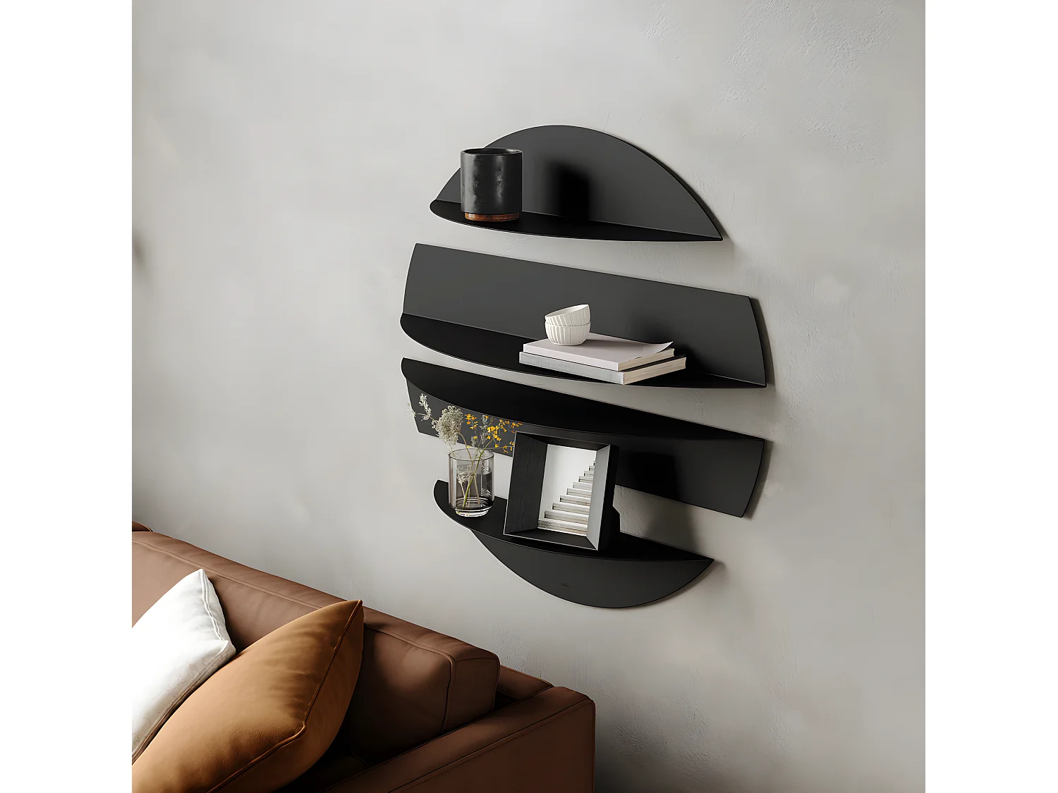 Etagères murales Solis Noir  Umbra