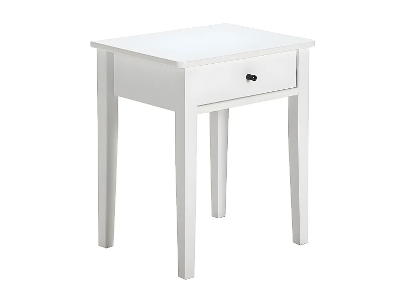 COLINA - Chevet 1 Tiroir MDF et Pin Coloris Blanc