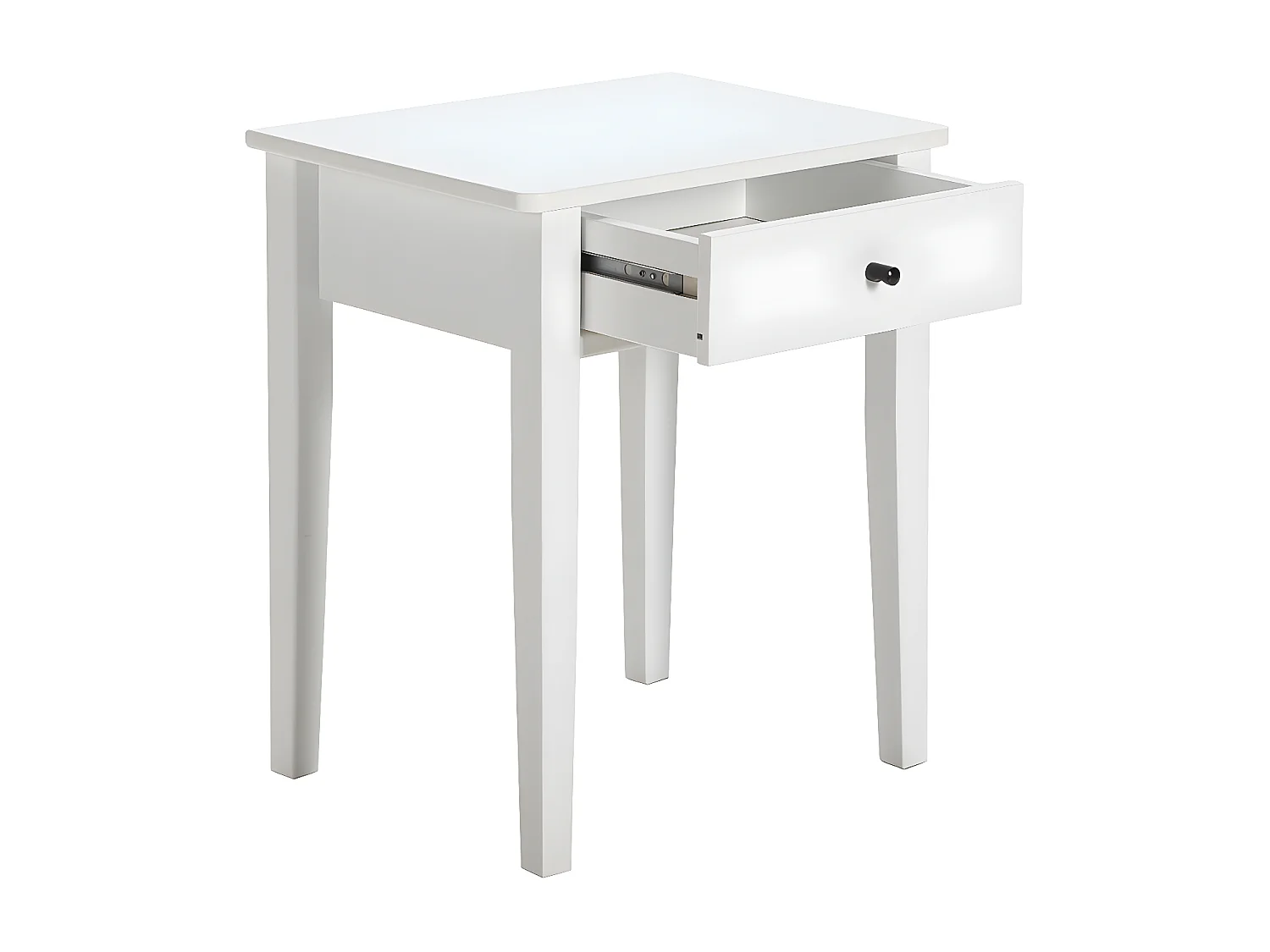 COLINA - Chevet 1 Tiroir MDF et Pin Coloris Blanc