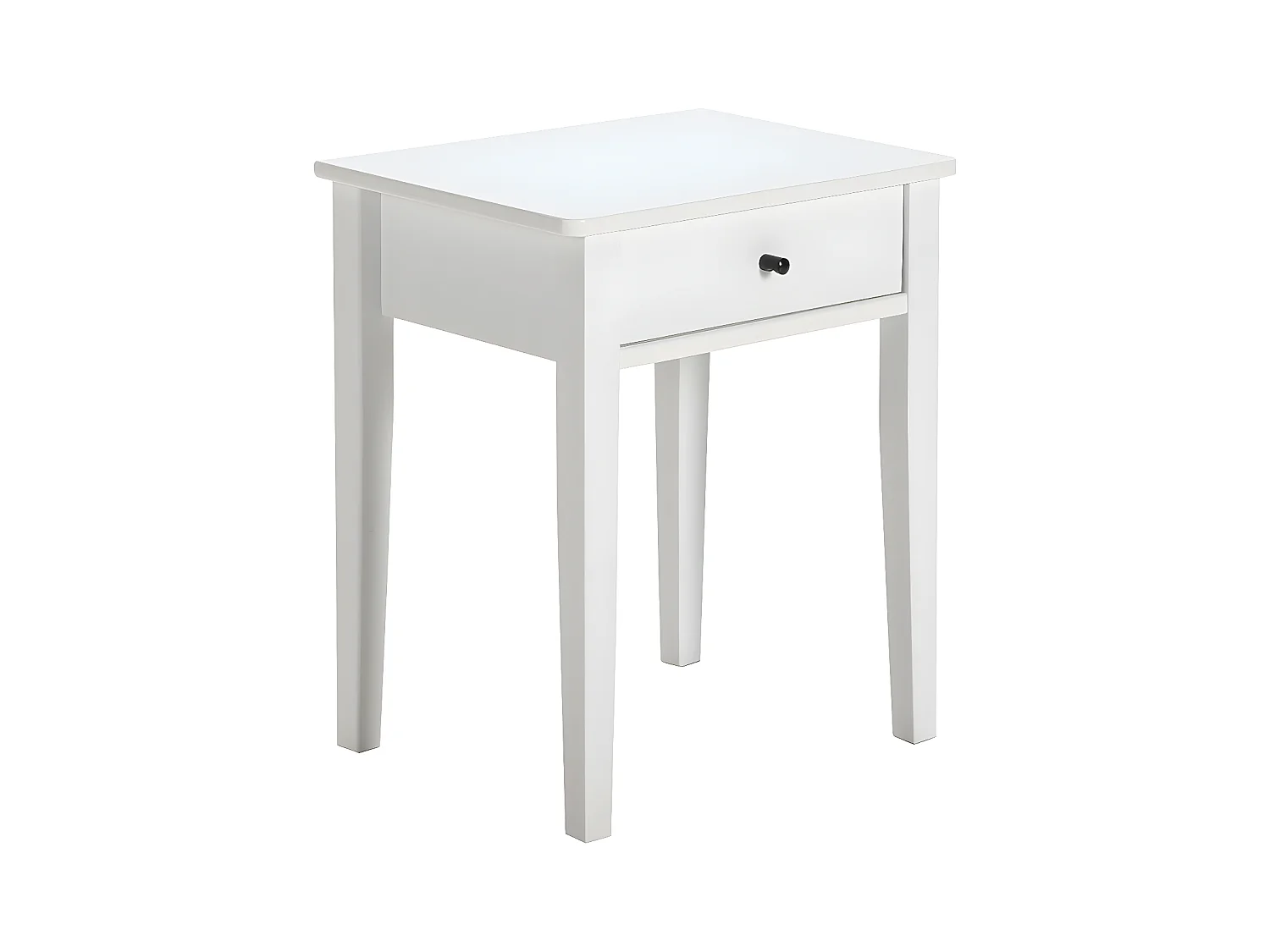 COLINA - Chevet 1 Tiroir MDF et Pin Coloris Blanc