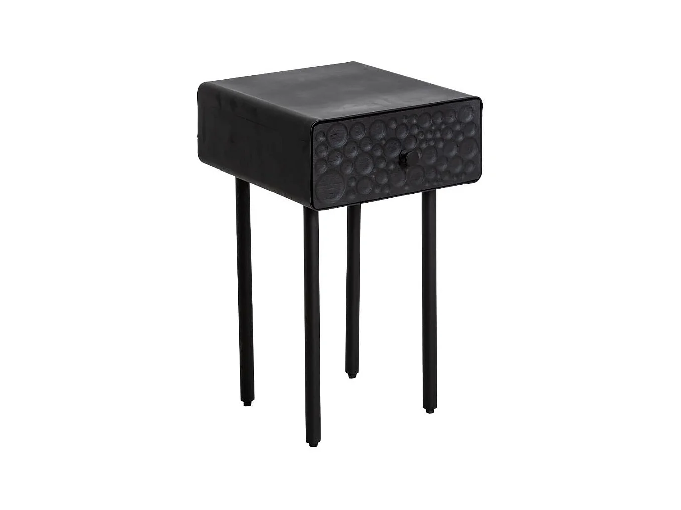 Table de chevet en bois de manguier et métal Liv