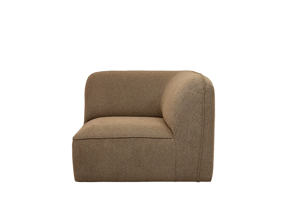 Noor - Angle réversible pour canapé modulable en tissu - Caramel chiné