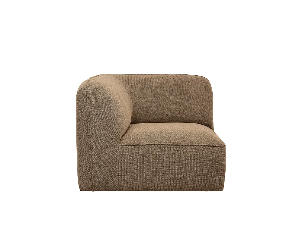 Noor - Angle réversible pour canapé modulable en tissu - Caramel chiné