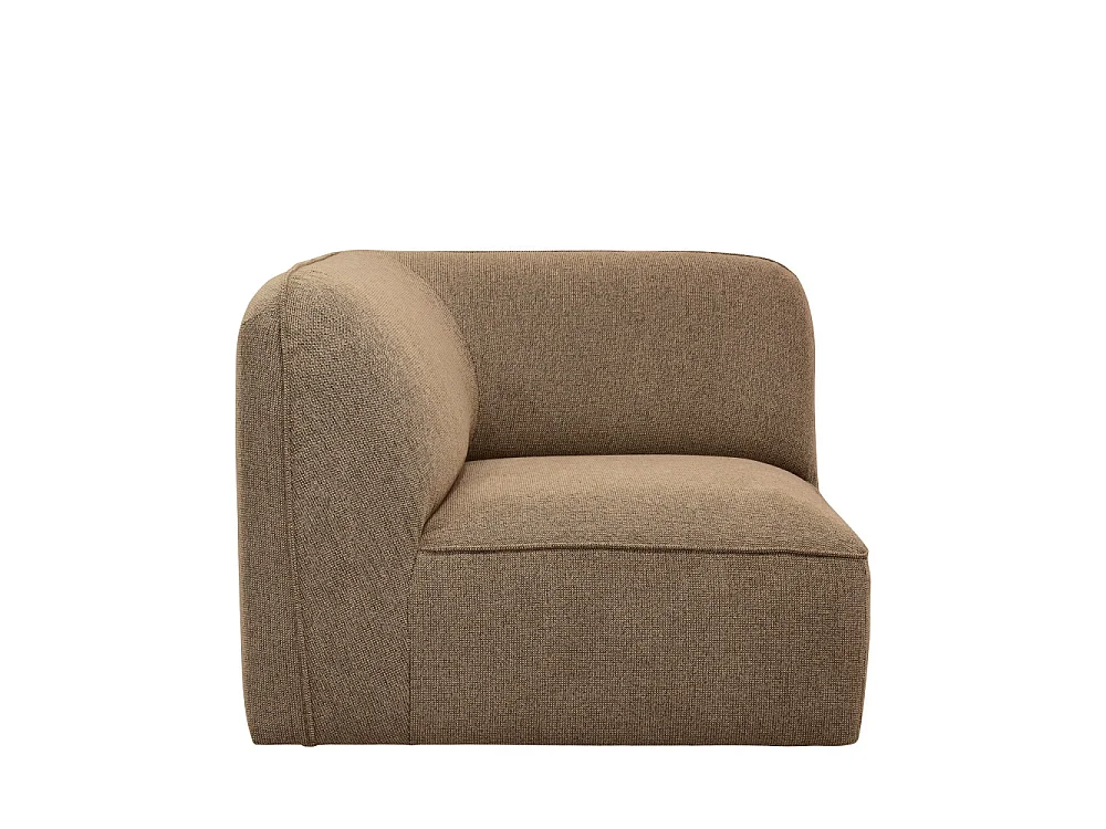 Noor - Angle réversible pour canapé modulable en tissu - Caramel chiné