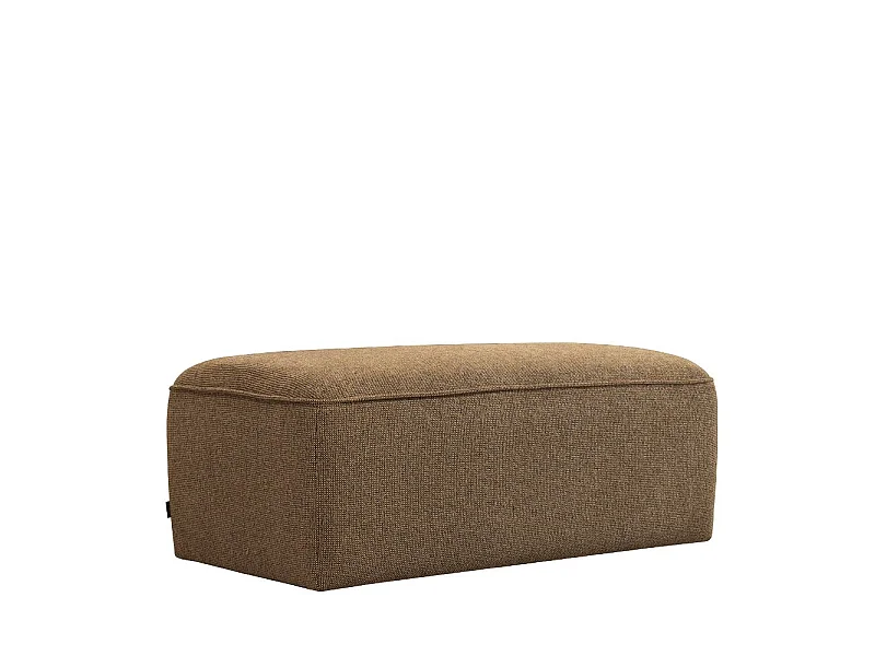 Noor - Pouf pour canapé modulable en tissu - Caramel chiné