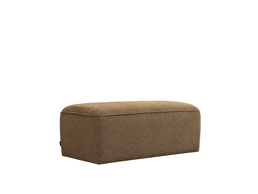 Noor - Pouf pour canapé modulable en tissu - Caramel chiné