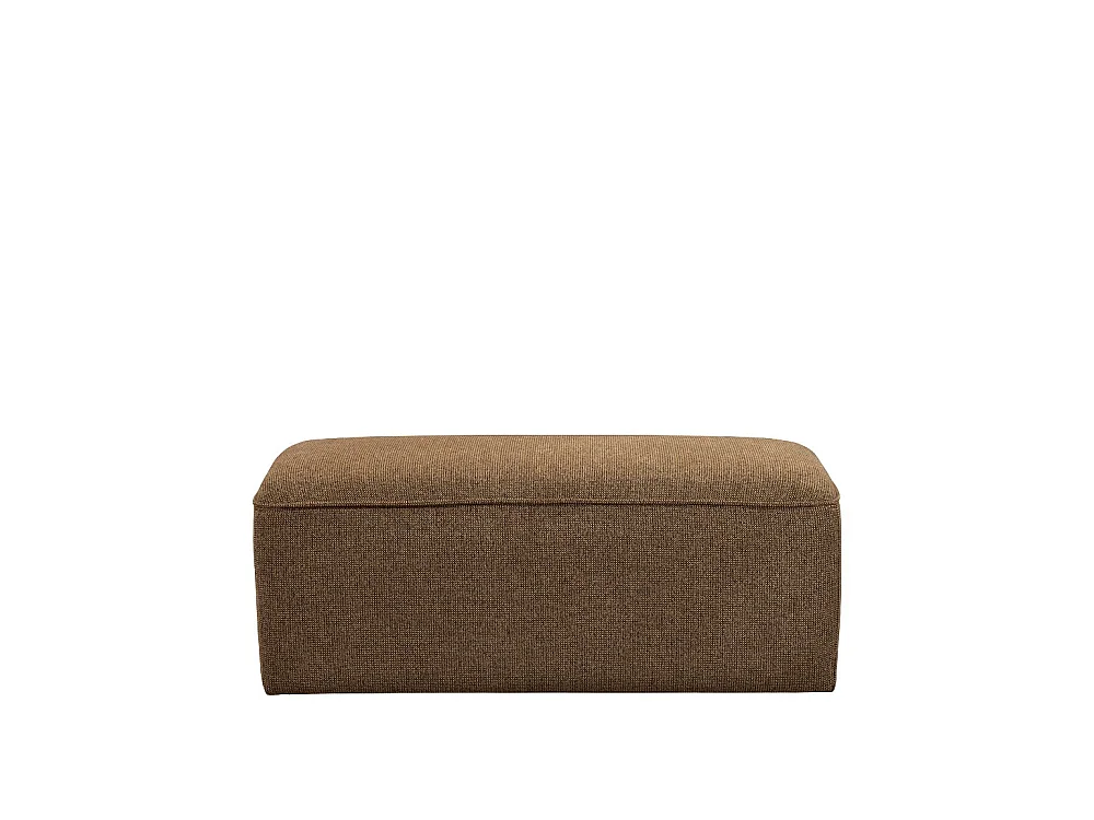 Noor - Pouf pour canapé modulable en tissu - Caramel chiné