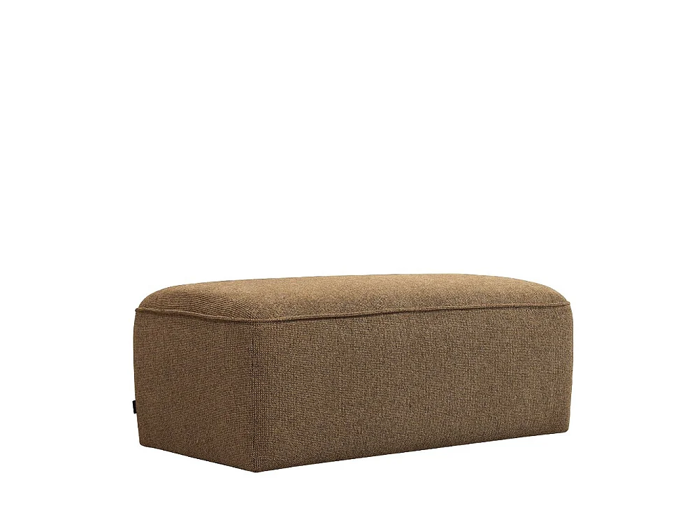 Noor - Pouf pour canapé modulable en tissu - Caramel chiné
