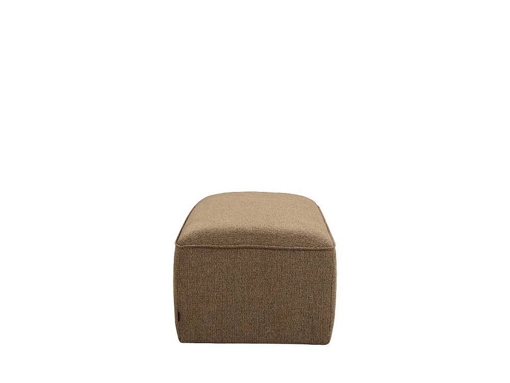 Noor - Pouf pour canapé modulable en tissu - Caramel chiné