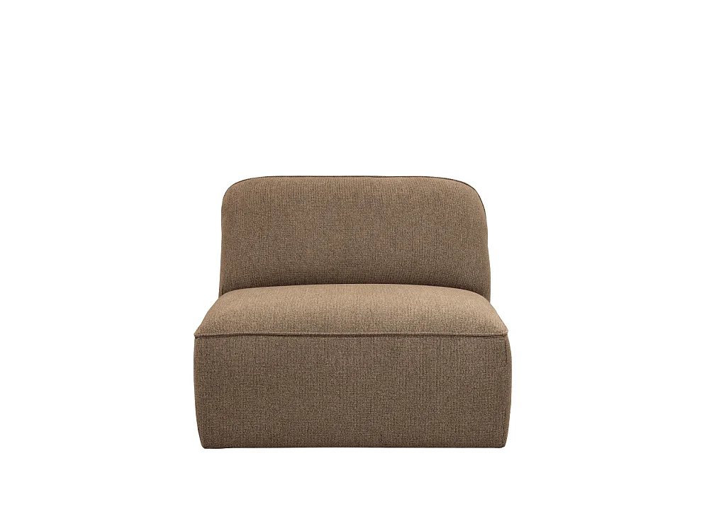 Noor - Chauffeuse pour canapé modulable en tissu - Caramel chiné