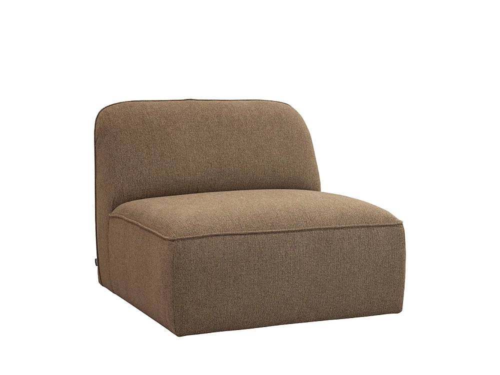 Noor - Chauffeuse pour canapé modulable en tissu - Caramel chiné