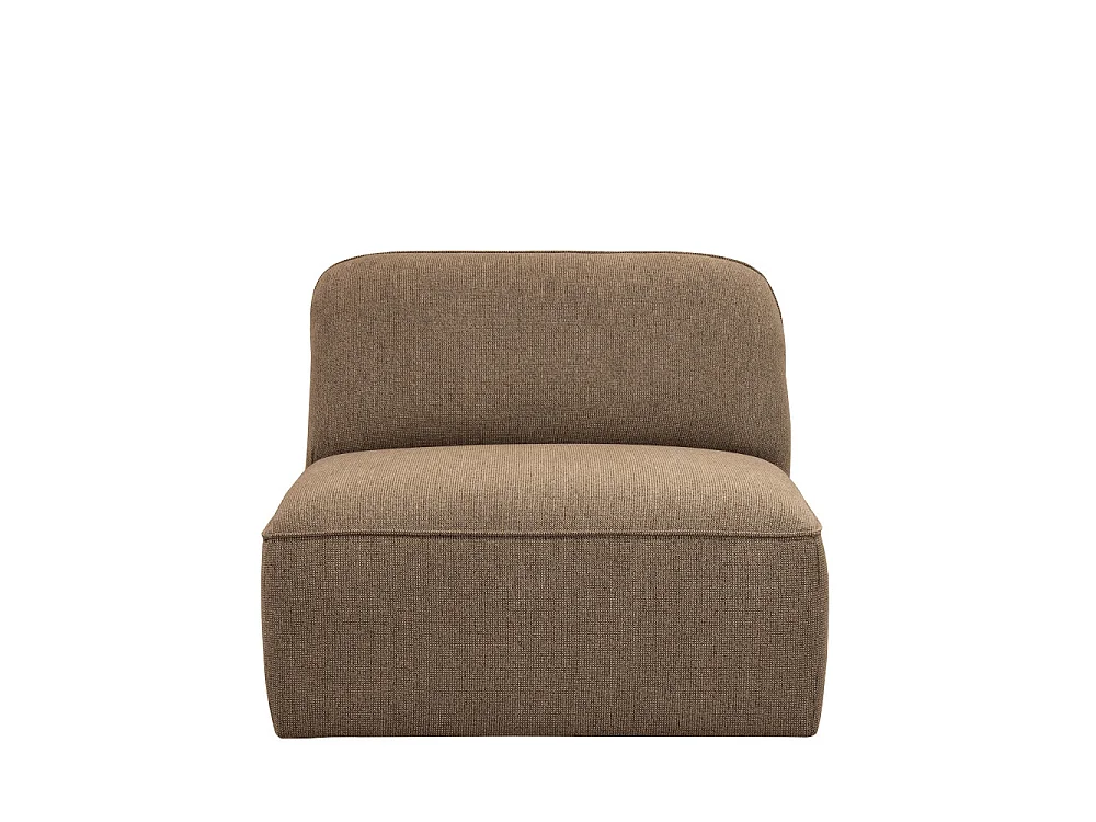 Noor - Chauffeuse pour canapé modulable en tissu - Caramel chiné