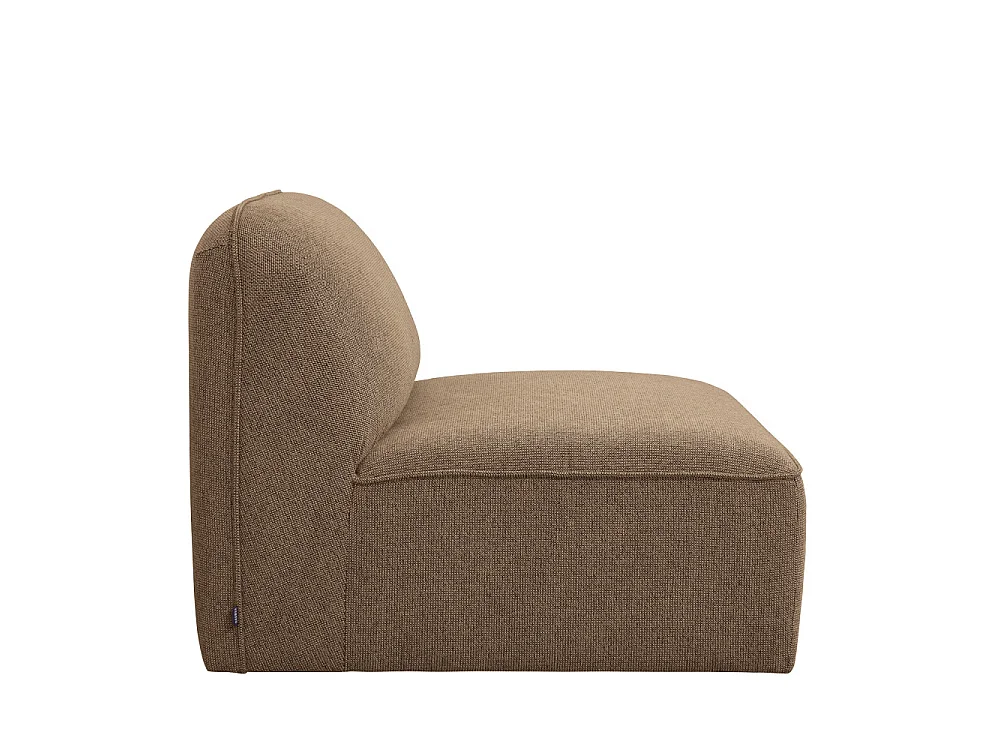 Noor - Chauffeuse pour canapé modulable en tissu - Caramel chiné