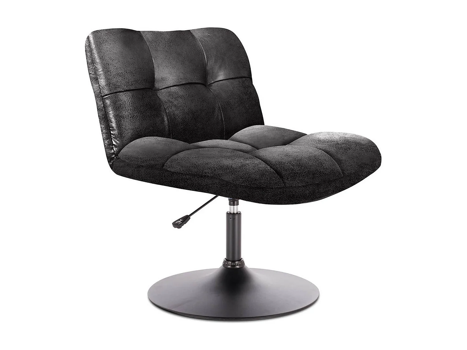 BULLA - Fauteuil Pivotant Simili Cuir Noir