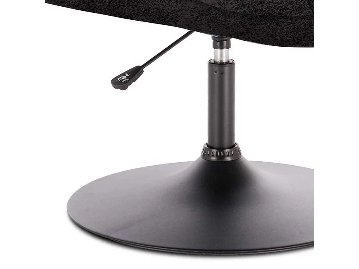 BULLA - Fauteuil Pivotant Simili Cuir Noir