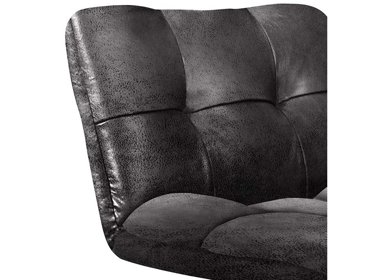 BULLA - Fauteuil Pivotant Simili Cuir Noir