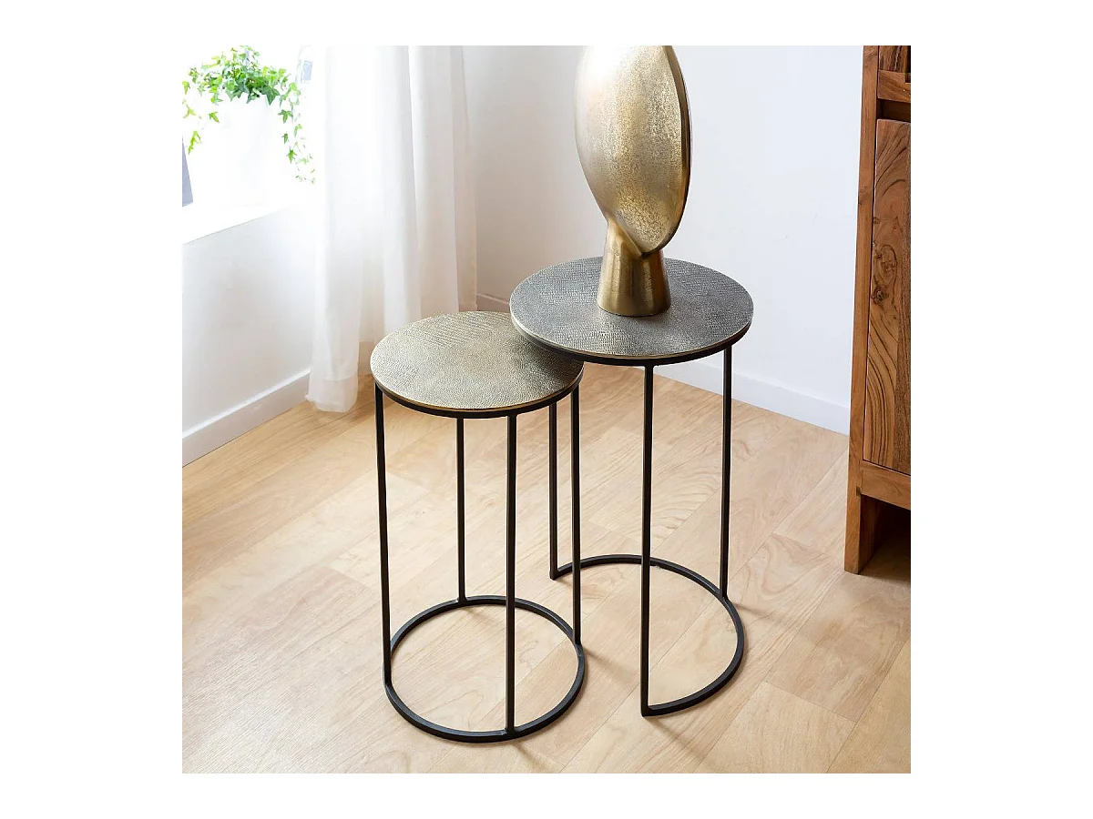 Table gigogne en aluminium Fiona