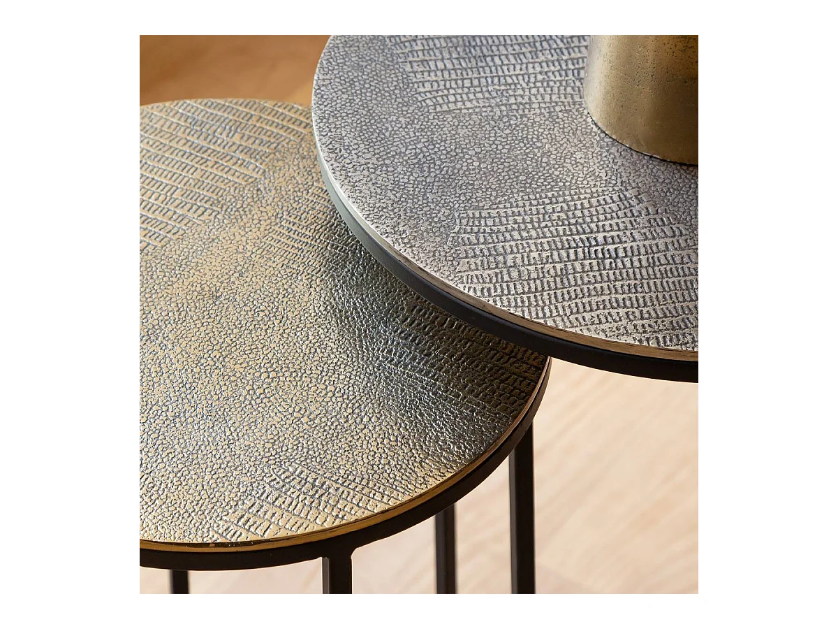 Table gigogne en aluminium Fiona