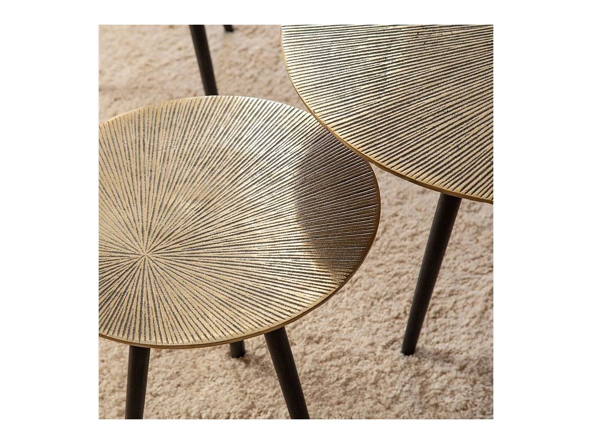 Table basse gigogne en aluminium Aurèle