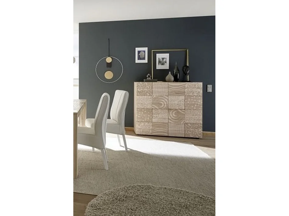 Buffet haut MIREL 2 portes en chêne 121 cm