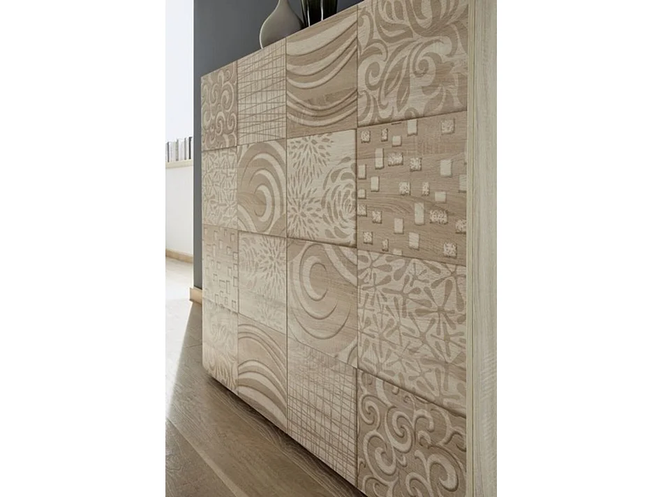 Buffet haut MIREL 2 portes en chêne 121 cm