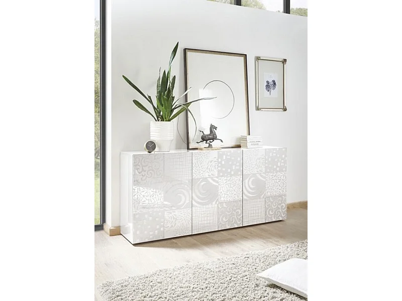 Buffet 3 portes MIREL Blanc 181 cm