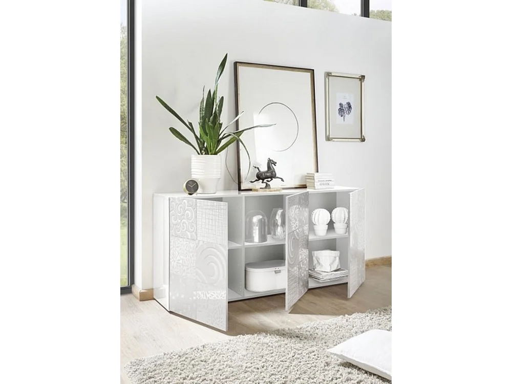 Buffet 3 portes MIREL Blanc 181 cm
