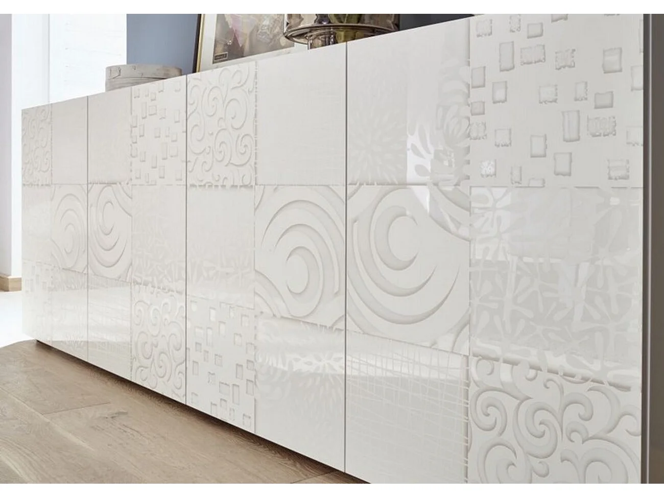 Buffet 3 portes MIREL Blanc 181 cm