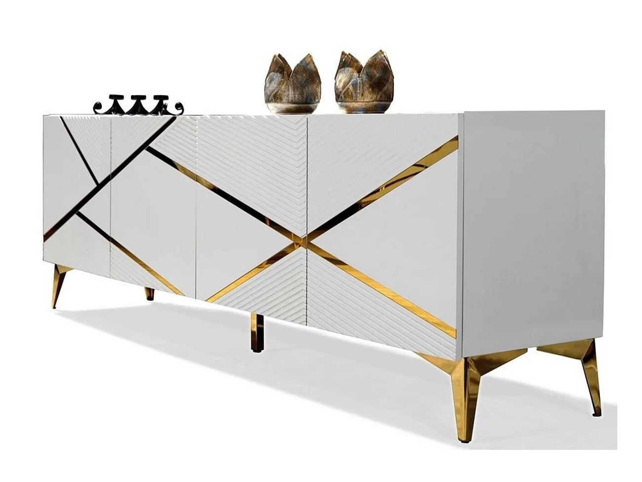 Buffet DIAMOND BLANC 4 portes 220 cm