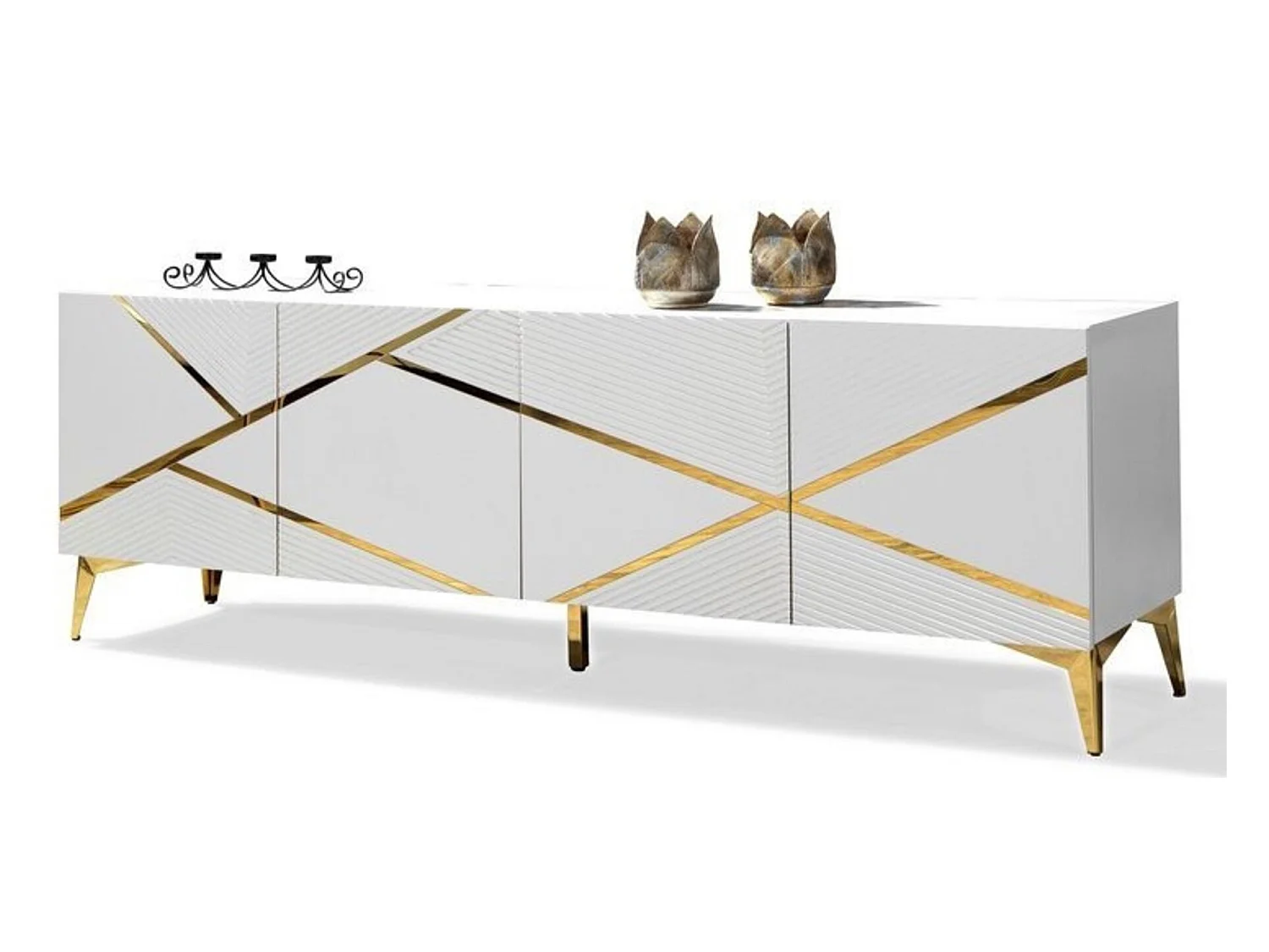 Buffet DIAMOND BLANC 4 portes 220 cm