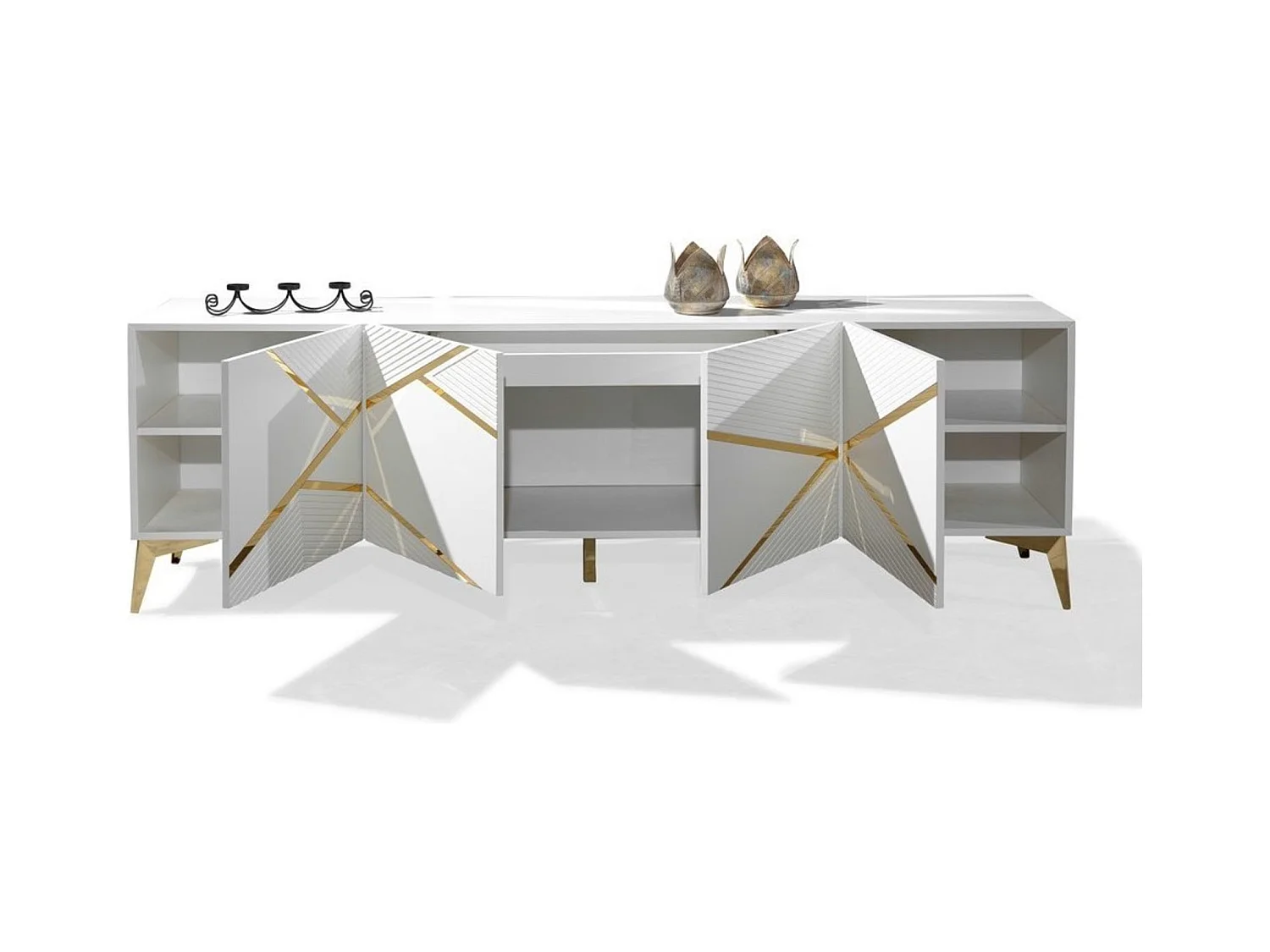 Buffet DIAMOND BLANC 4 portes 220 cm