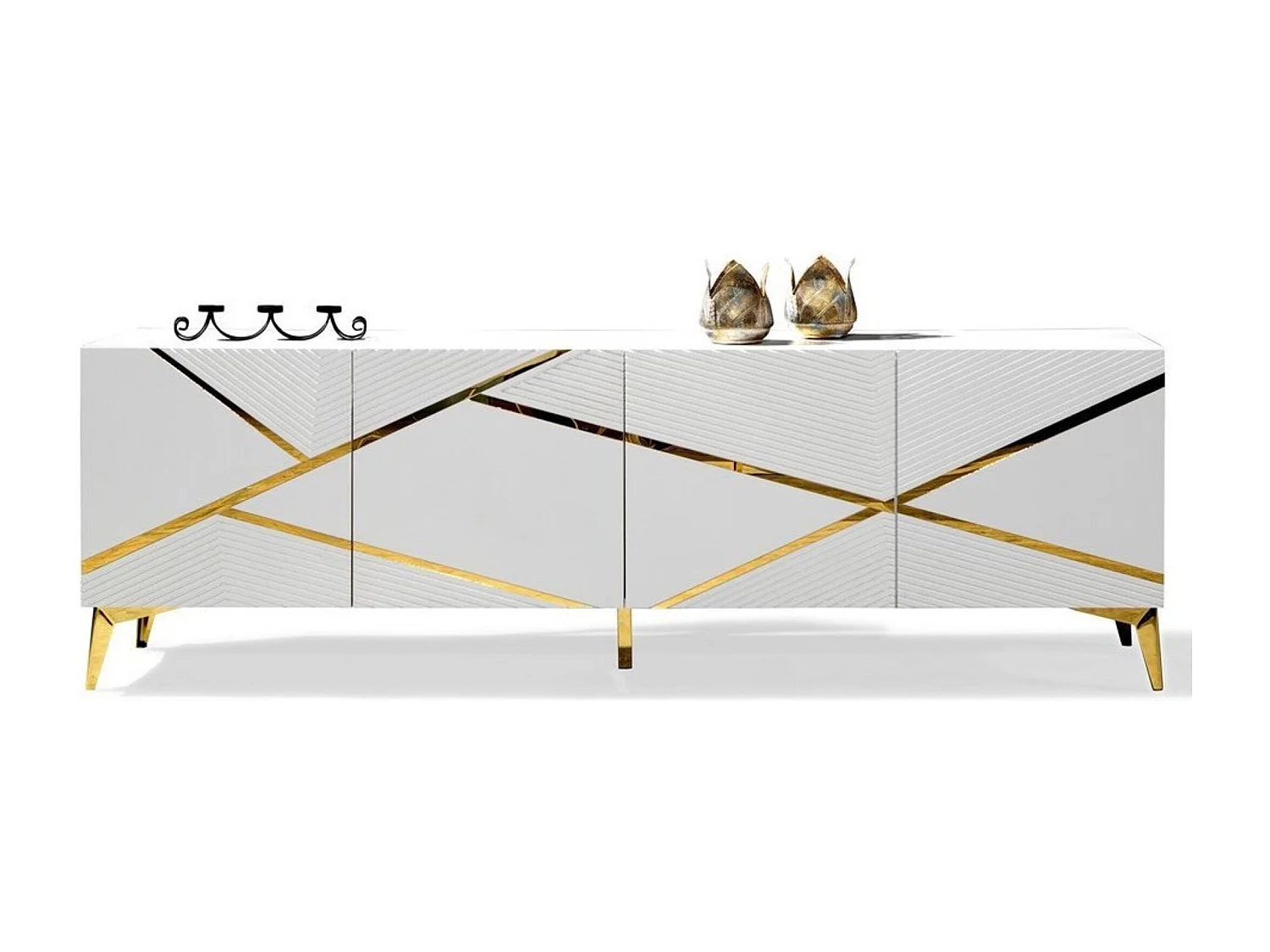 Buffet DIAMOND BLANC 4 portes 220 cm