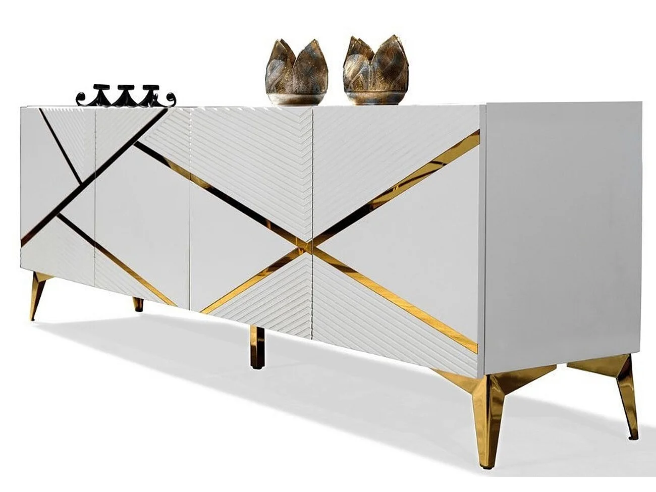 Buffet DIAMOND BLANC 4 portes 220 cm