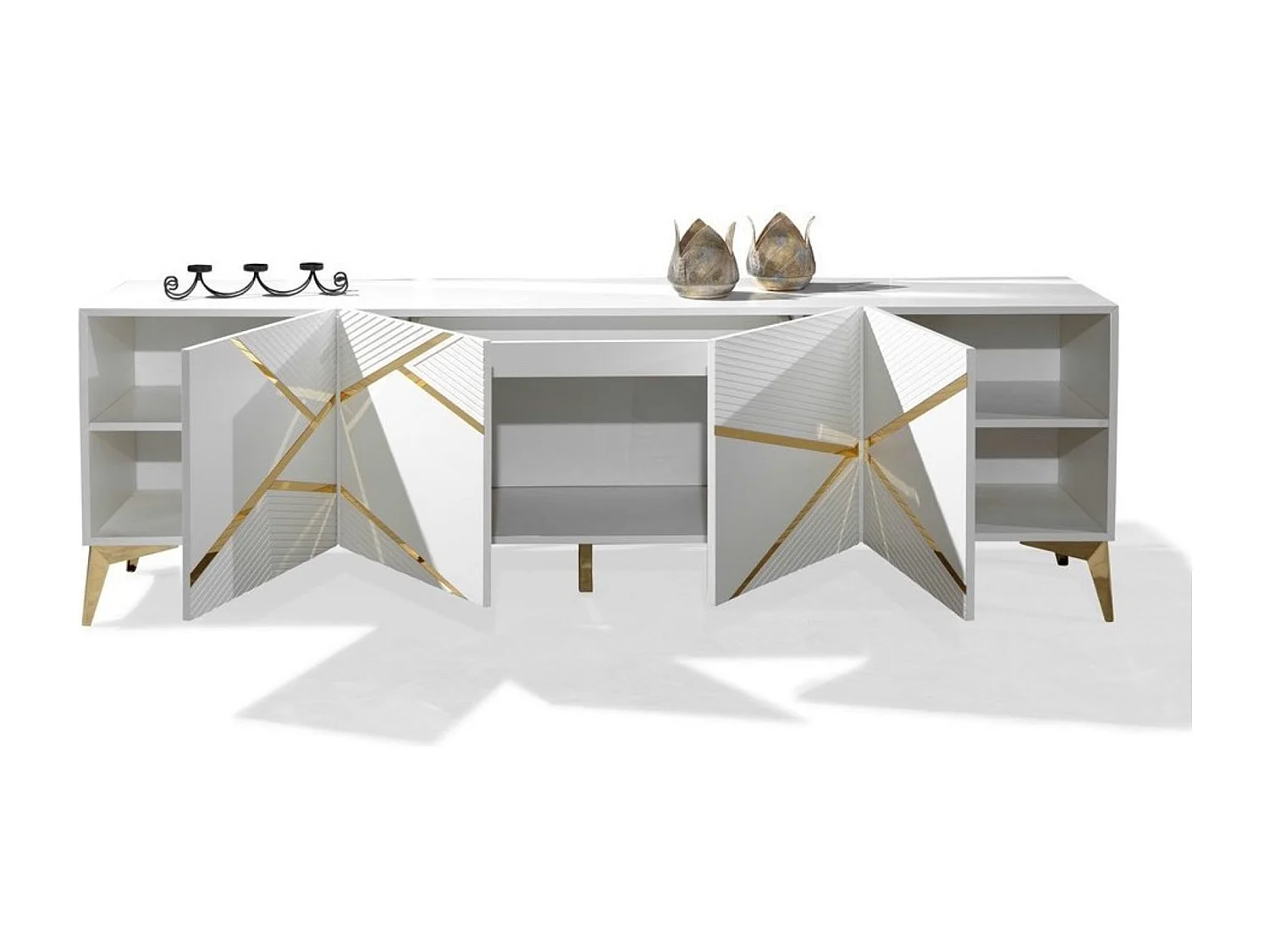 Buffet DIAMOND BLANC 4 portes 220 cm