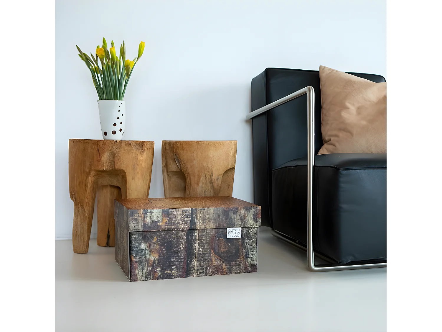 Boite de rangement Tree Trunk 39,5x32x21cm Multicolore  Dutch Design Brand