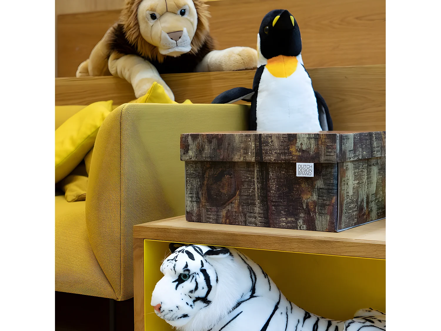 Boite de rangement Tree Trunk 39,5x32x21cm Multicolore  Dutch Design Brand