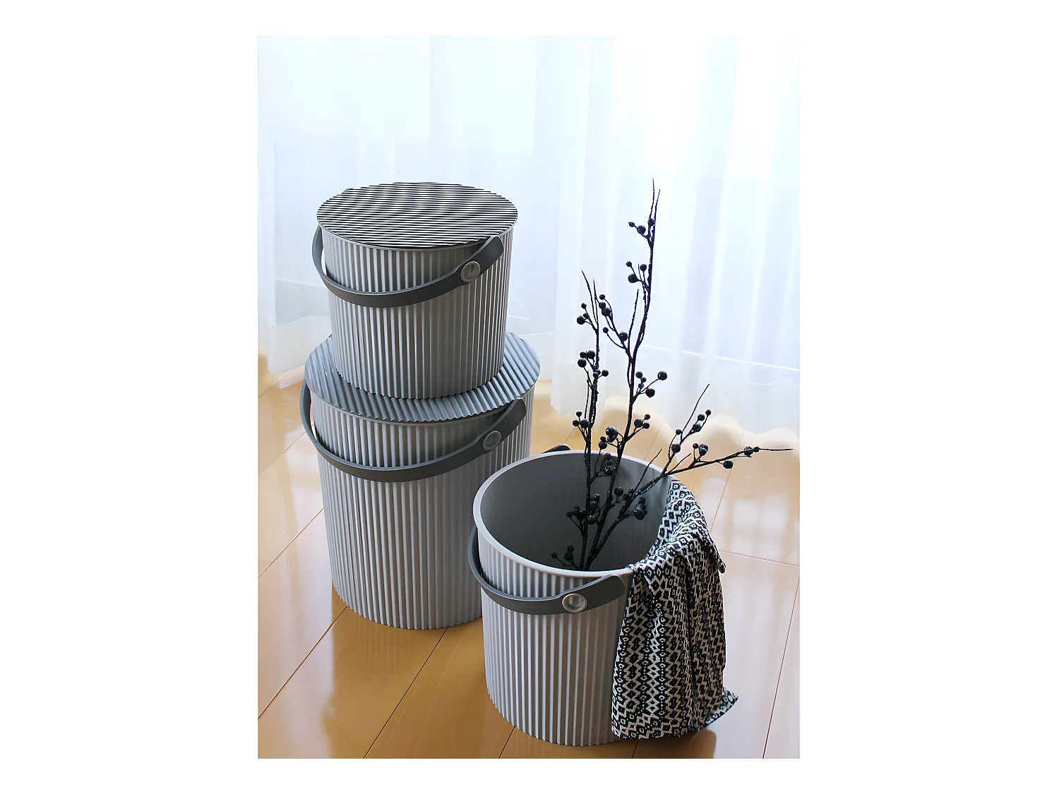 Seau Omni Outil S 8L Gris  Hachiman