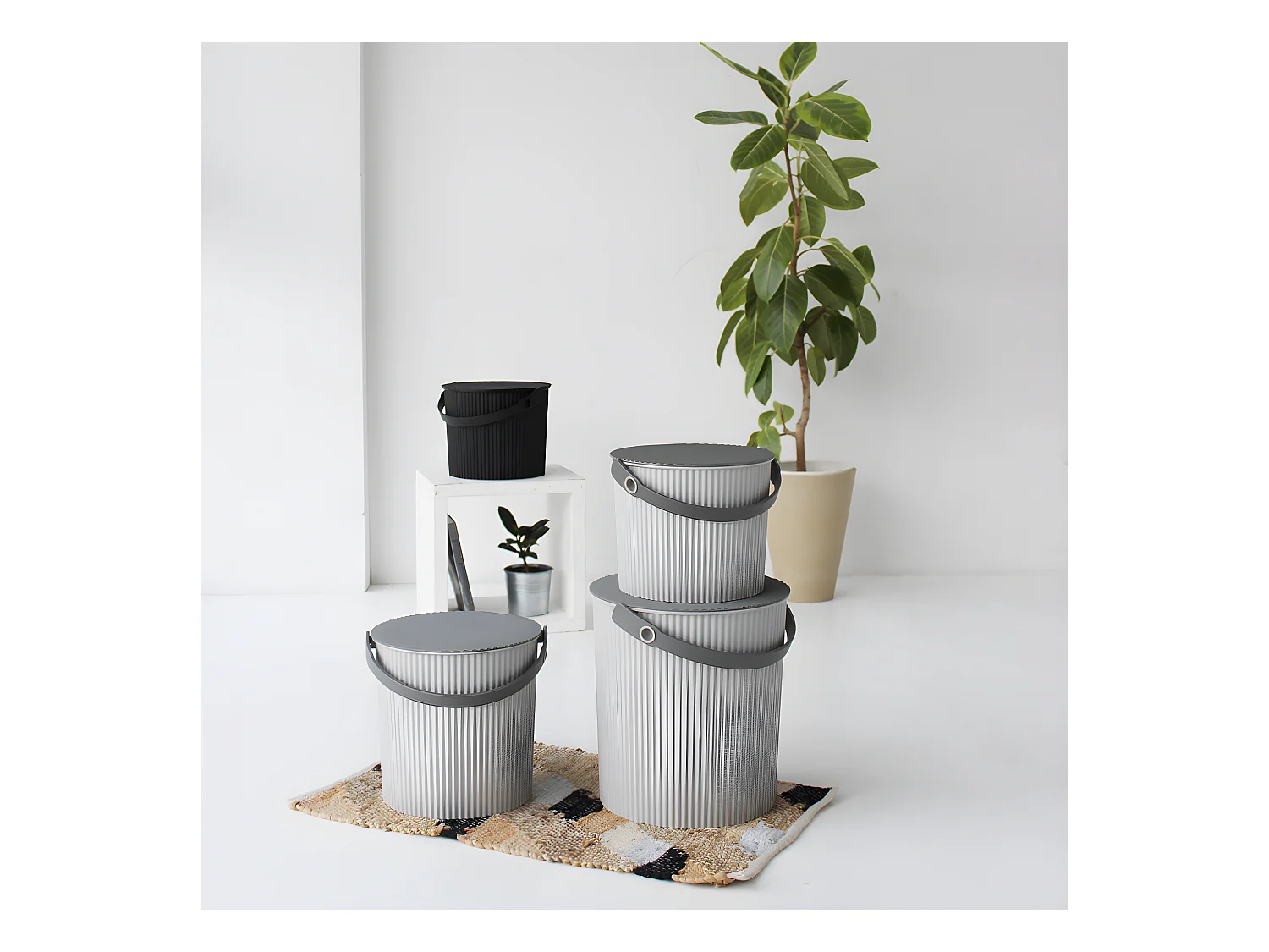 Seau Omni Outil S 8L Gris  Hachiman