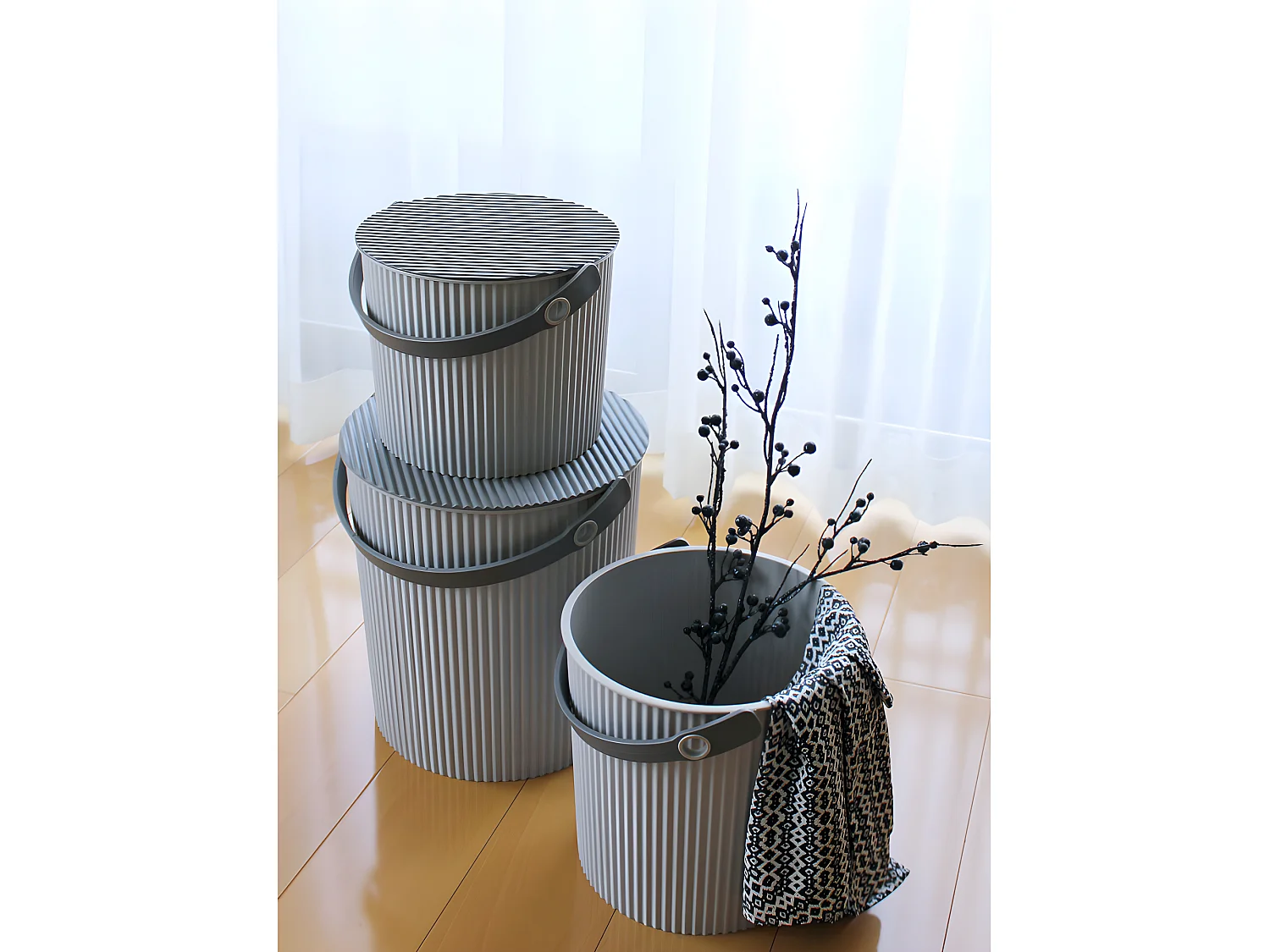 Seau Omni Outil S 8L Gris  Hachiman