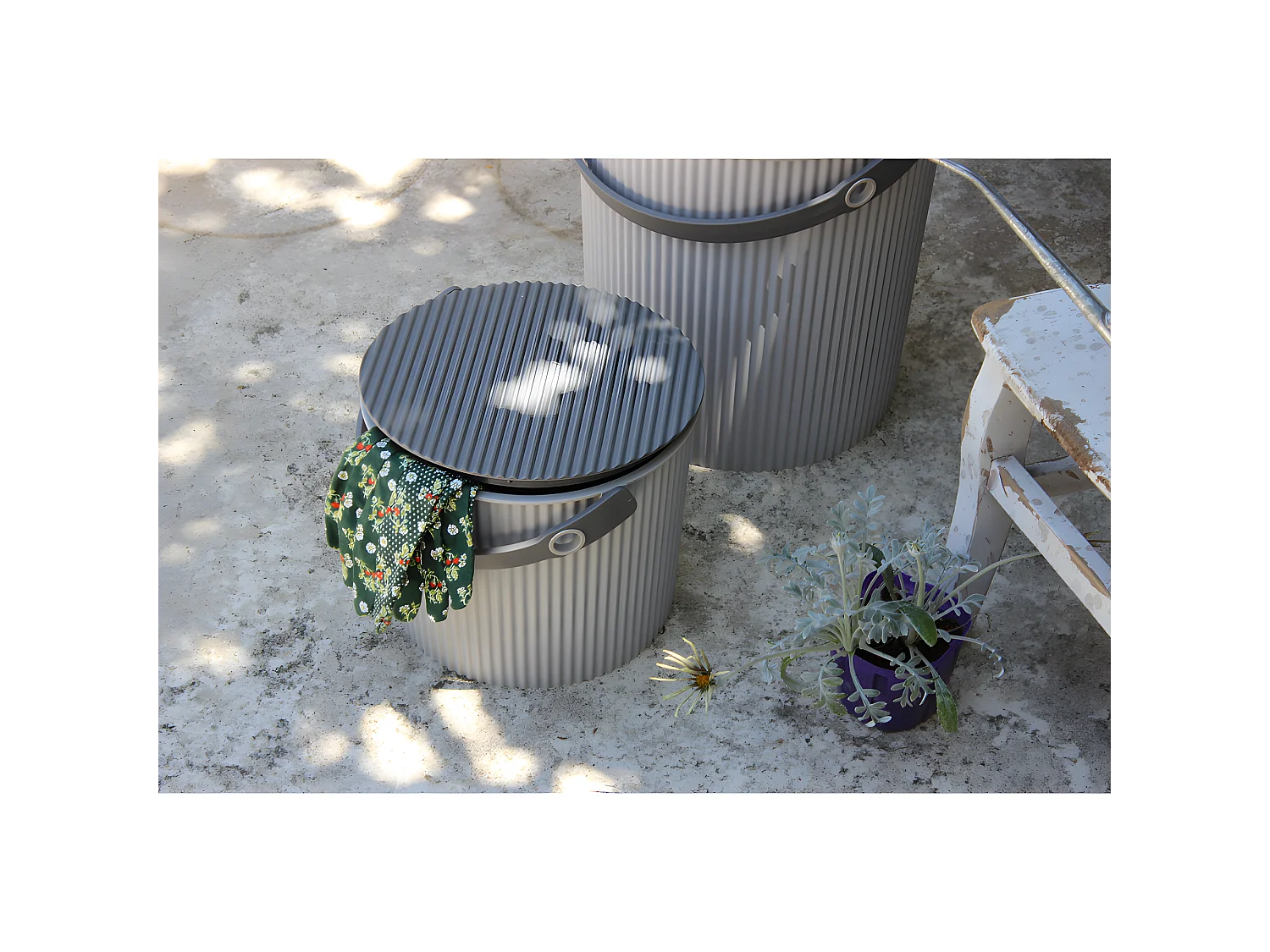 Secchio multiuso in polipropilene grigio