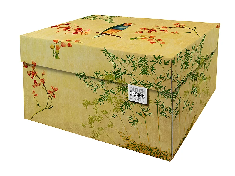 Boite de rangement Japanese Blossom 39,5x32x21cm Jaune  Dutch Design Brand