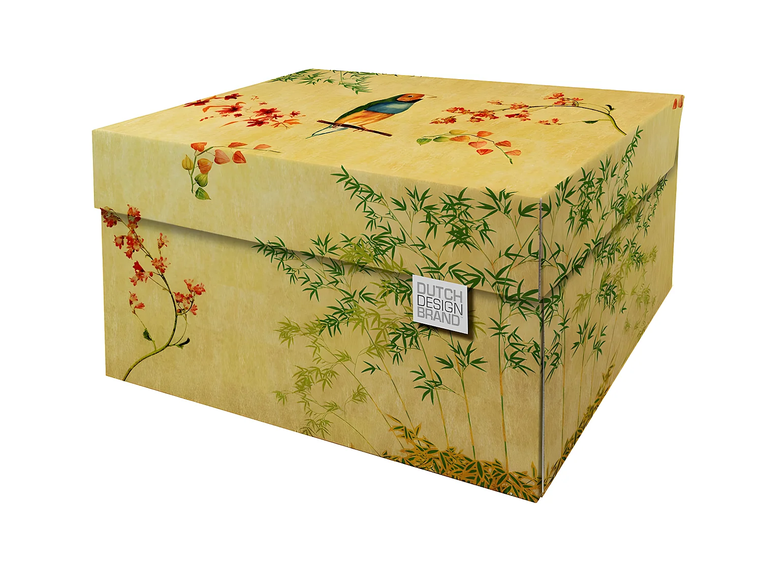 Boite de rangement Japanese Blossom 39,5x32x21cm Jaune  Dutch Design Brand