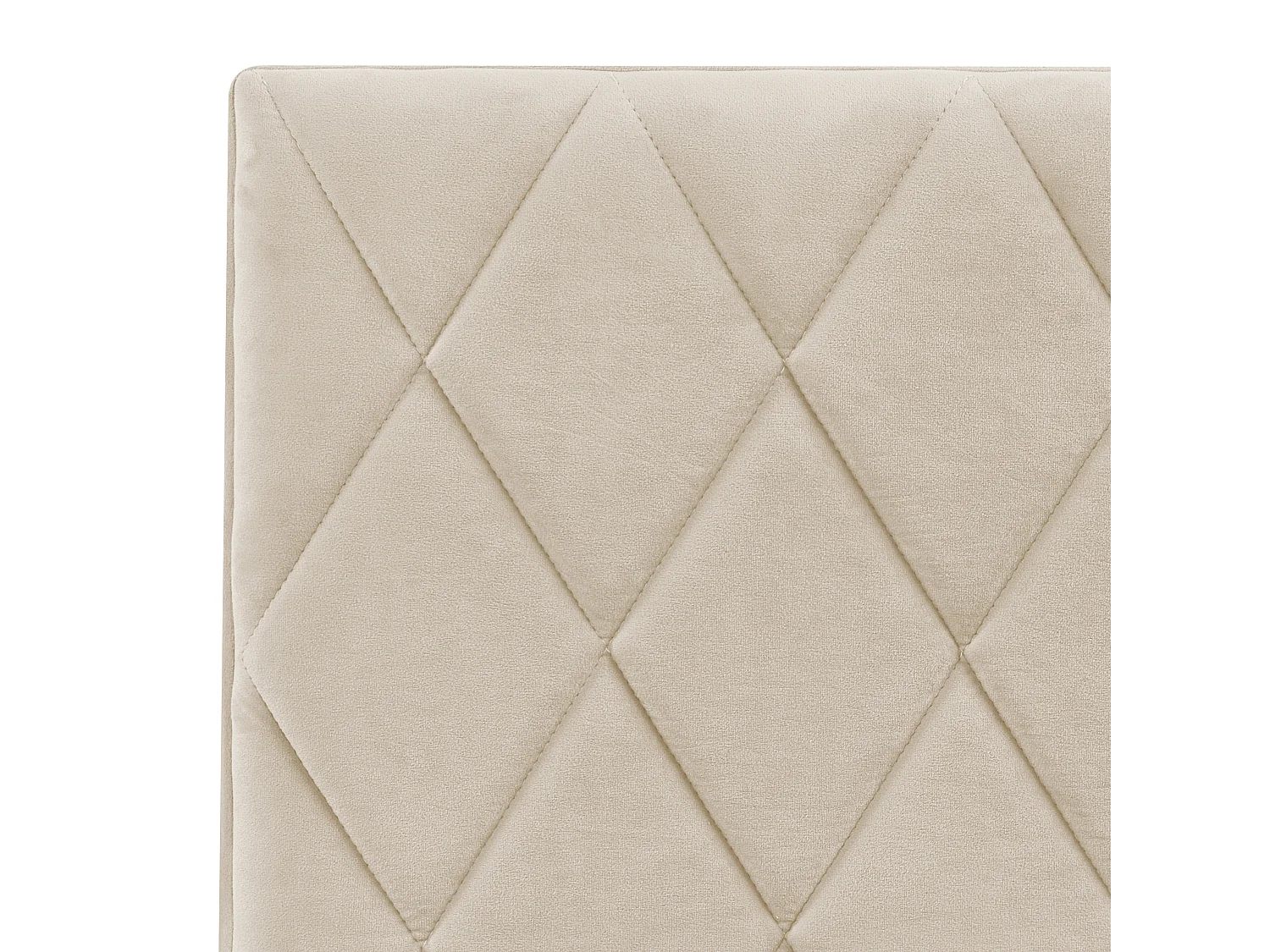 Lit ottoman Velours ROCHEFORT 180 x 200 cm Beige