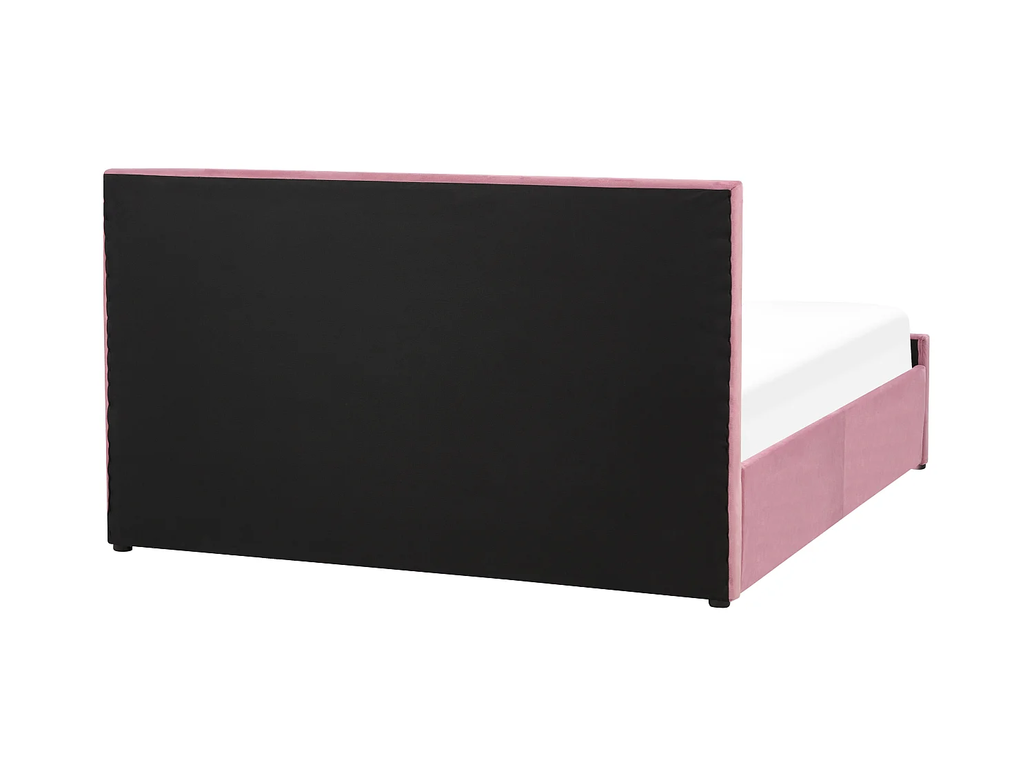 Schickes Doppelbett in Rosa mit Bettkasten und Lattenrost 160 x 200 cm Rochefort