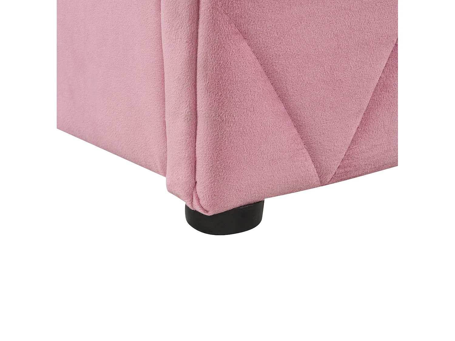 Bett mit Stauraum Samtstoff ROCHEFORT 160 x 200 cm Rosa