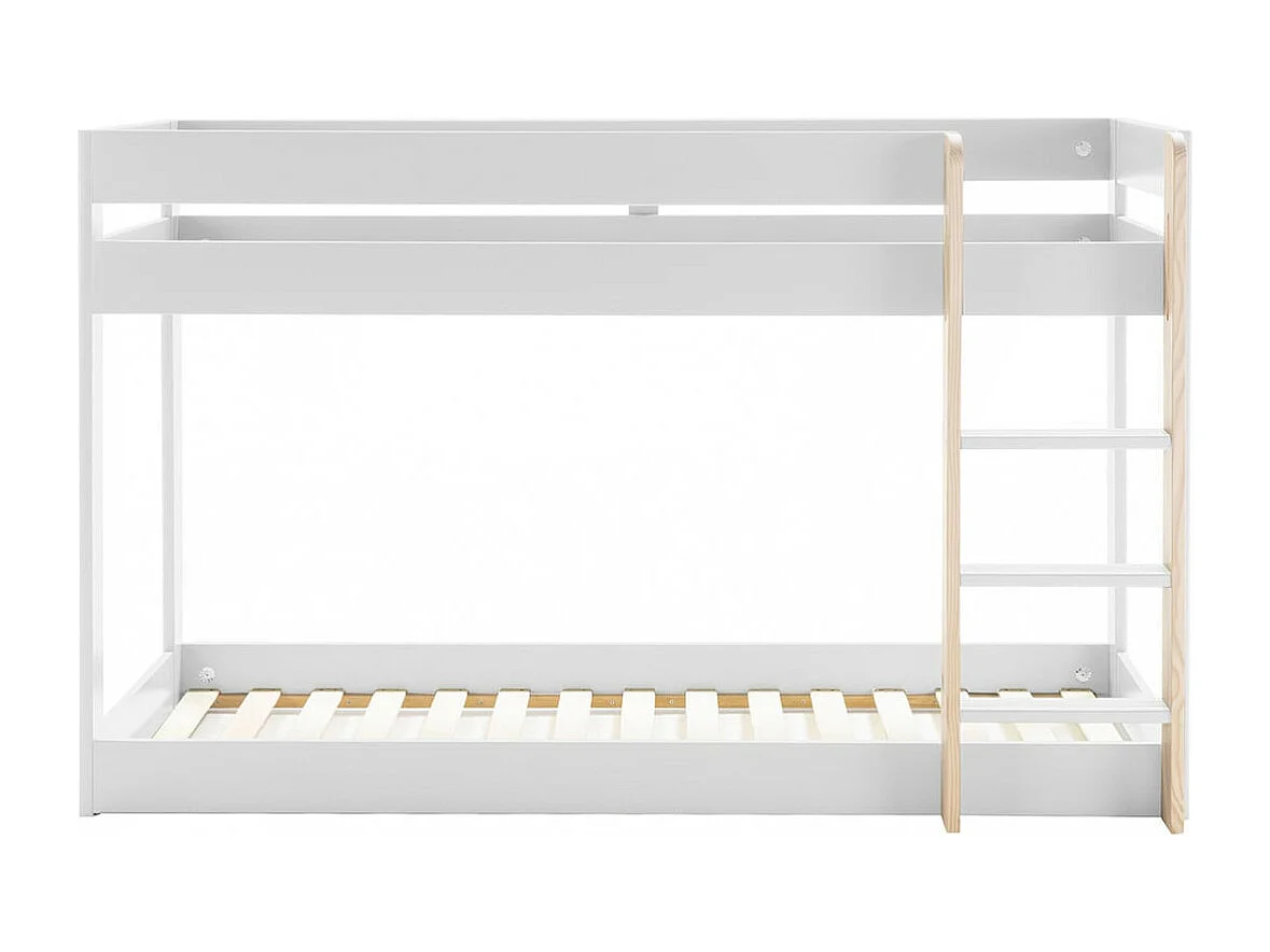 MACAO - Lits Superposés Montessori 90x190cm Blanc et Naturel