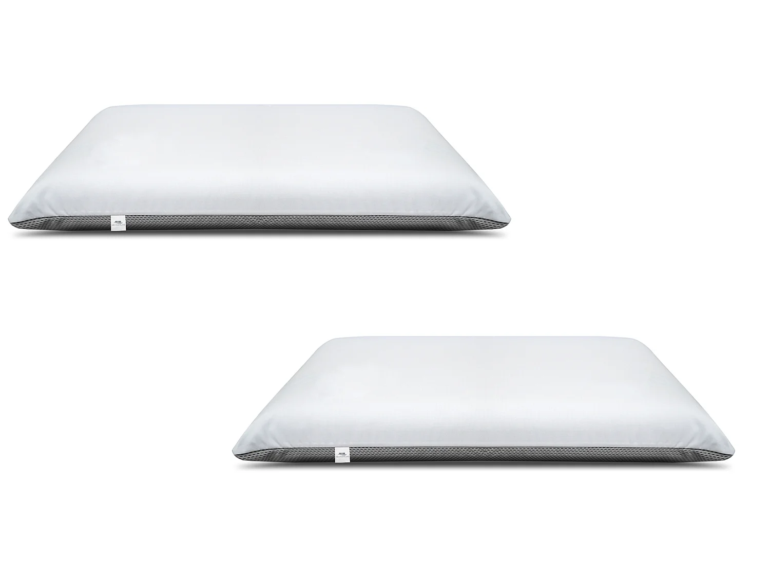 Ensemble Matelas mousse Memory - 140x190cm et 2 Oreillers 70x40 - Sommier kit gris