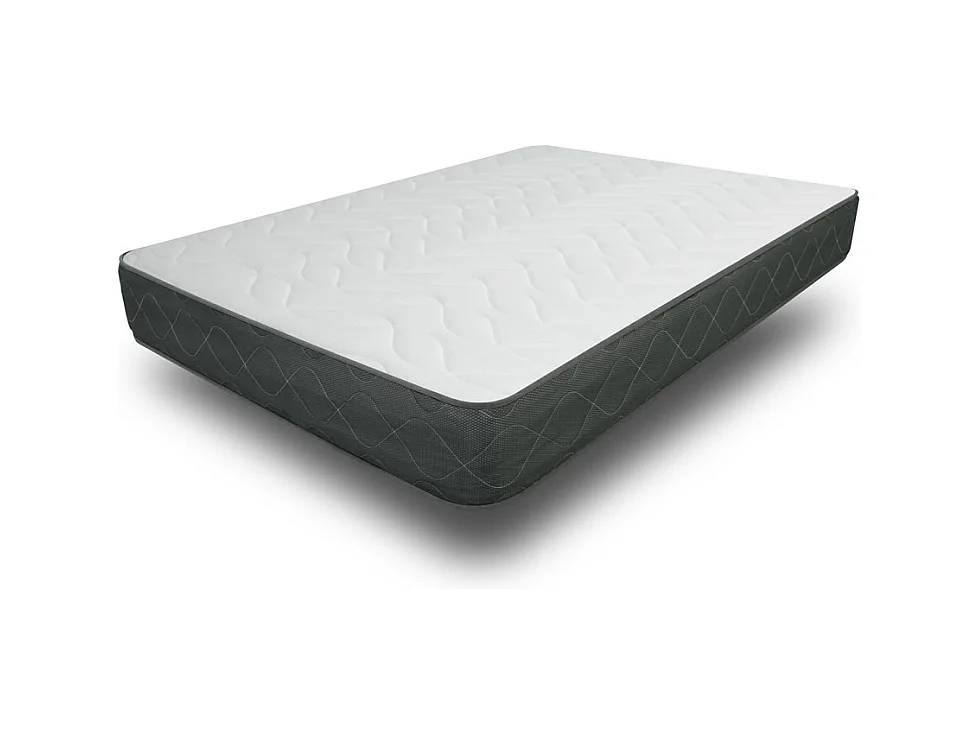 Ensemble Matelas mousse Luxe - 160x200cm - mousse et Sommier kit gris