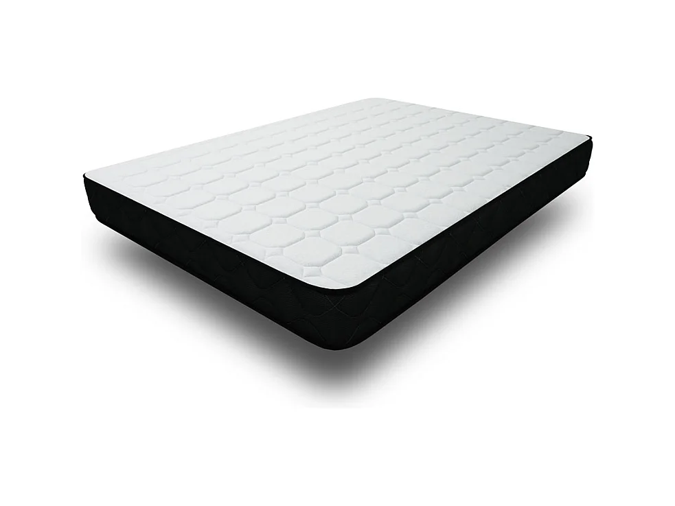 Ensemble matelas mousse acceuil mémoire Memory - 140x190 - 2 Oreillers visco et Sommier kit gris